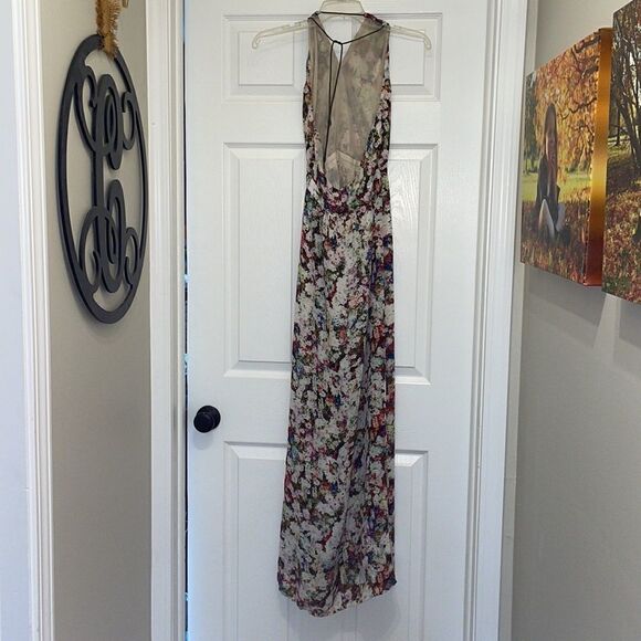 Guess Watercolor Floral Halter Maxi Dress - Picture 8 of 14